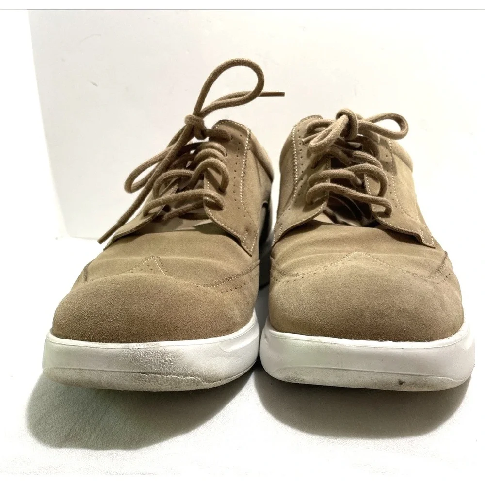 Allen‎ Edmonds Beaumont Wingtip Derby Shoes Mens 10.5 Tan Suede Leather Casual